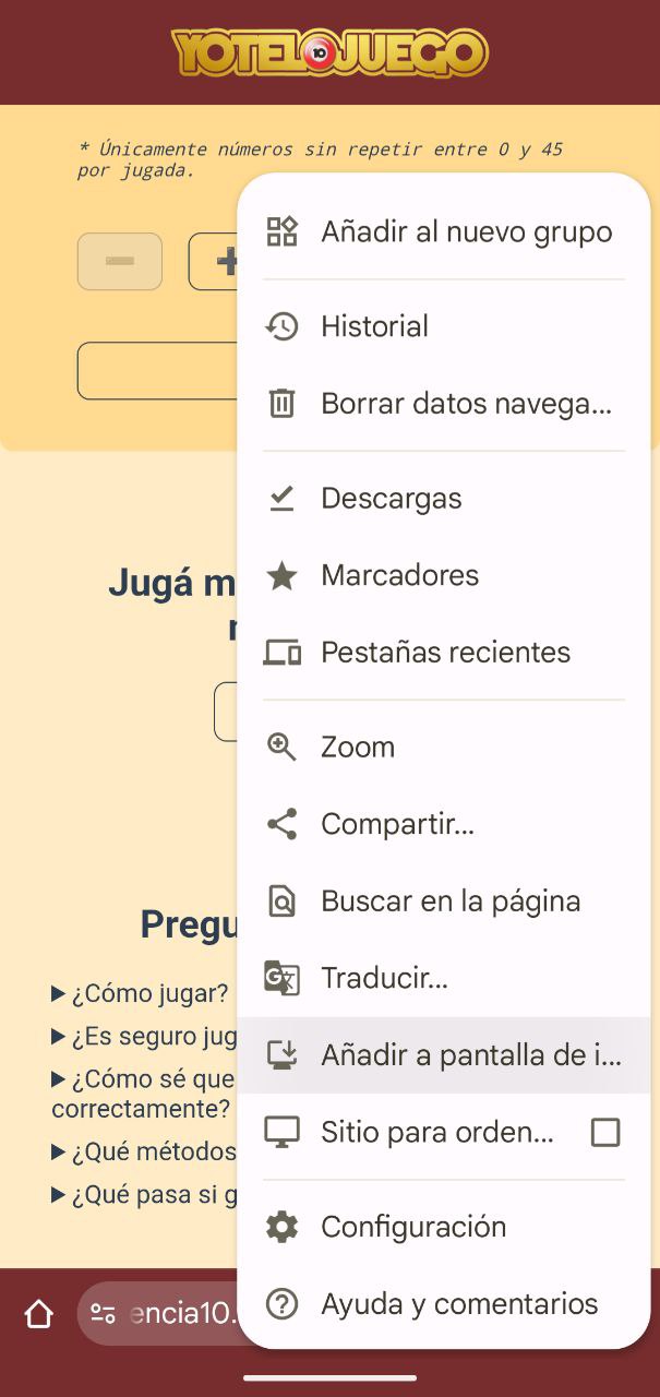Instrucciones para instalar PWA